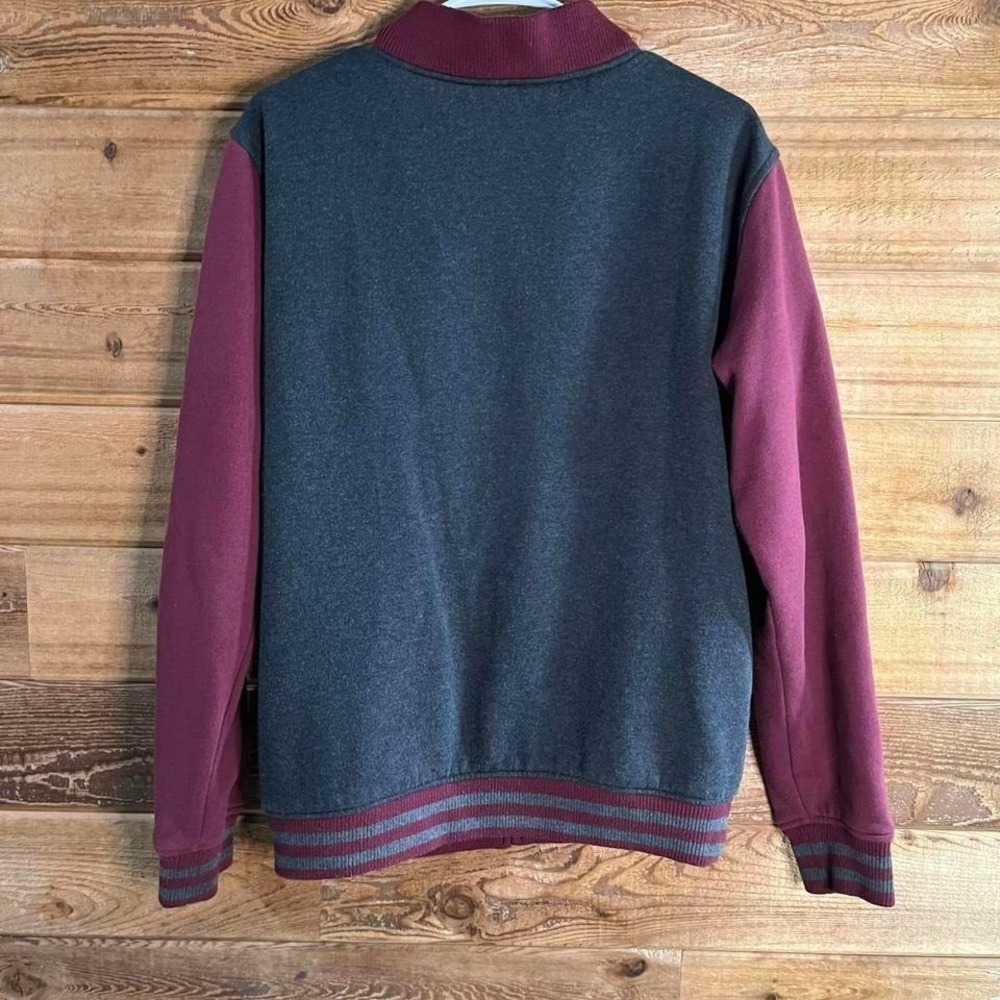Y2K DC Shoes black and burgundy zip up jacket Size M - Picture 2 of 5